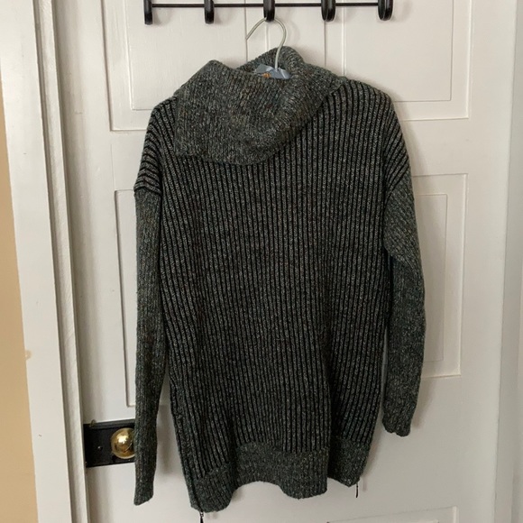 LAST CALL Green Stitch Fix zip cowl neck sweater tunic - Picture 5 of 10